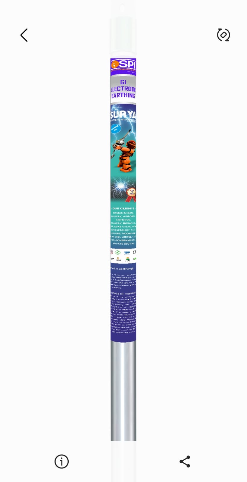 gi earthing electrode